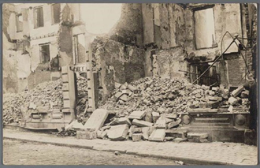 Verwoesting Antwerpse straat